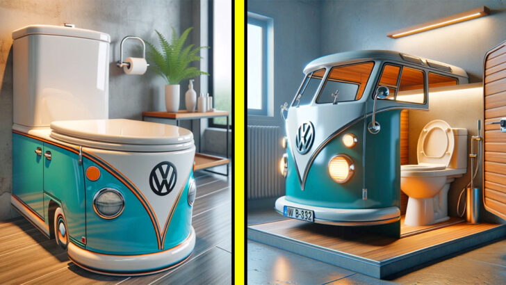 Ezek a Volkswagen Type 2 busz formájú vécék a VW szerelmesei számára a legjobb
